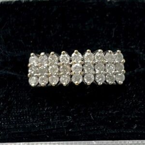 14k Diamond Cluster Ring Vintage size 9